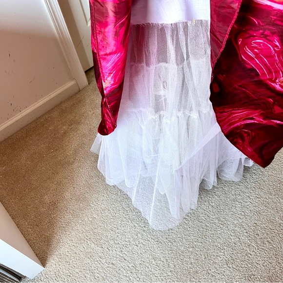 TONY BOWLS Paris 3D Floral Sequin Beaded Mermaid Pageant Prom Gown—SZ. 4 - Picture 14 of 17